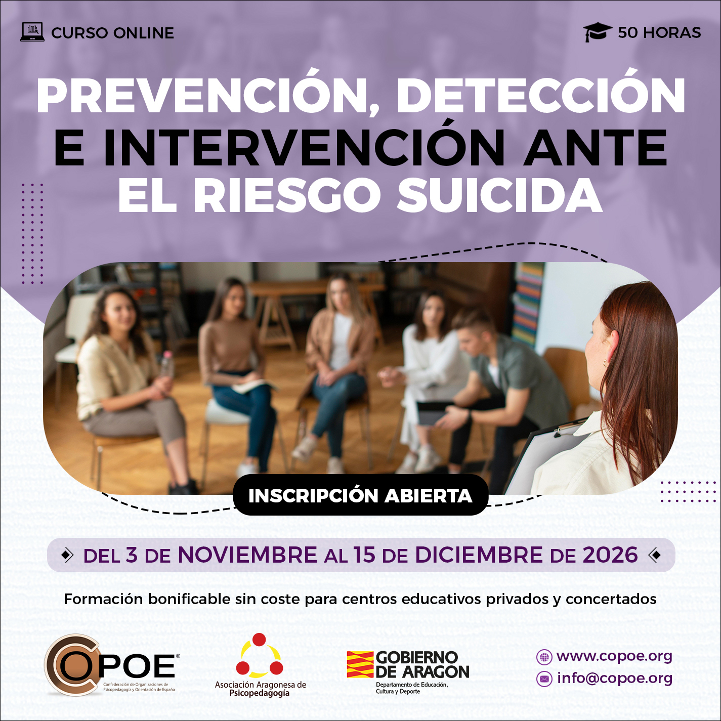 Prevención, detección e intervención ante el riesgo suicida